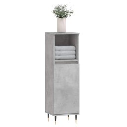 vidaXL Badkamerkast 30x30x100 cm bewerkt hout betongrijs