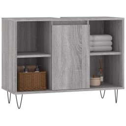vidaXL Badkamerkast 80x33x60 cm bewerkt hout grijs sonoma eikenkleurig