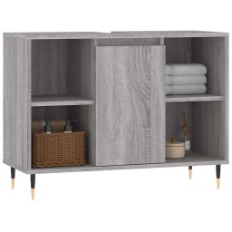 vidaXL Badkamerkast 80x33x60 cm bewerkt hout grijs sonoma eikenkleurig