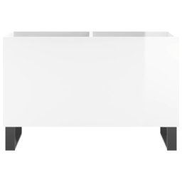 vidaXL Platenkast 74,5x38x48 cm bewerkt hout hoogglans wit