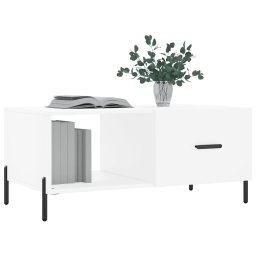 vidaXL Salontafel 90x50x40 cm bewerkt hout wit