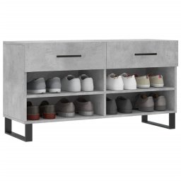vidaXL Schoenenbank 102x35x55 cm bewerkt hout betongrijs