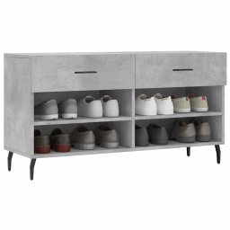 vidaXL Schoenenbank 102x35x55 cm bewerkt hout betongrijs