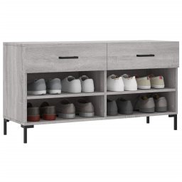 vidaXL Schoenenbank 102x35x55 cm bewerkt hout grijs sonoma eikenkleur