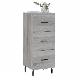 vidaXL Dressoir 34,5x34x90 cm bewerkt hout grijs sonoma eikenkleurig