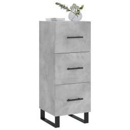 vidaXL Dressoir 34,5x34x90 cm bewerkt hout betongrijs