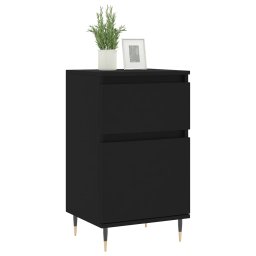 vidaXL Dressoirs 2 st 40x35x70 cm bewerkt hout zwart