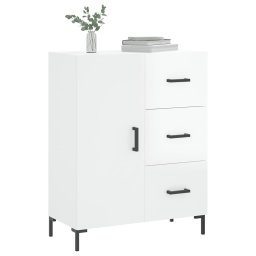 vidaXL Dressoir 69,5x34x90 cm bewerkt hout hoogglans wit