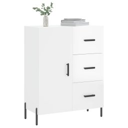 vidaXL Dressoir 69,5x34x90 cm bewerkt hout hoogglans wit