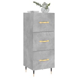 vidaXL Dressoir 34,5x34x90 cm bewerkt hout betongrijs