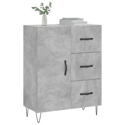vidaXL Dressoir 69,5x34x90 cm bewerkt hout betongrijs