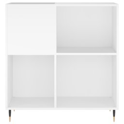vidaXL Platenkast 84,5x38x89 cm bewerkt hout wit
