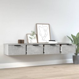 vidaXL Wandkasten 2 st 68x30x20 cm bewerkt hout betongrijs