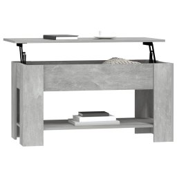 vidaXL Salontafel 101x49x52 cm bewerkt hout betongrijs