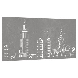 vidaXL Wanddecoratie tuin skyline-ontwerp 105x55 cm cortenstaal