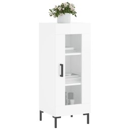 vidaXL Dressoir 34,5x34x90 cm bewerkt hout hoogglans wit