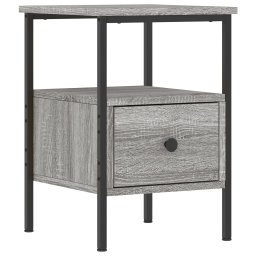 vidaXL Nachtkastjes 2 st 34x36x50 cm bewerkt hout grijs sonoma eiken