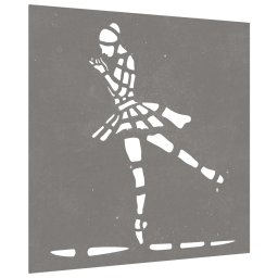 vidaXL Wanddecoratie tuin balletdanserontwerp 55x55 cm cortenstaal