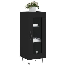 vidaXL Dressoir 34,5x34x90 cm bewerkt hout zwart