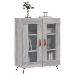 vidaXL Dressoir 69,5x34x90 cm bewerkt hout grijs sonoma eikenkleurig