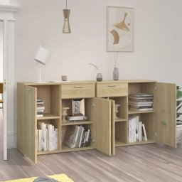 vidaXL Dressoir 160x36x75 cm bewerkt hout sonoma eikenkleurig