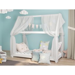 Huisbed COTTON 160x80 cm witte pijnboom