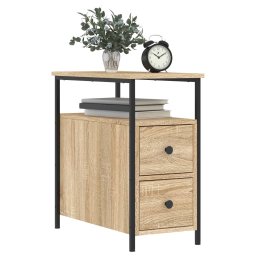 vidaXL Nachtkastjes 2 st 30x60x60 cm bewerkt hout sonoma eikenkleurig