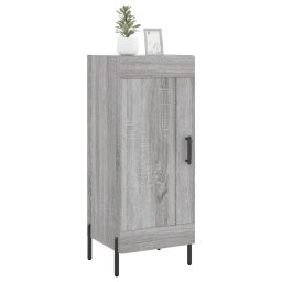 vidaXL Dressoir 34,5x34x90 cm bewerkt hout grijs sonoma eikenkleurig