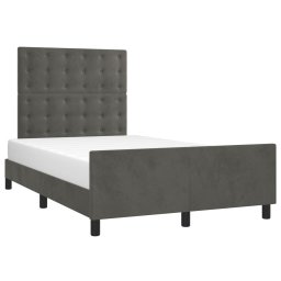 vidaXL Bedframe zonder matras 120x200 cm fluweel donkergrijs