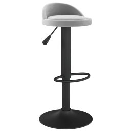 vidaXL Barkrukken 2 st fluweel lichtgrijs