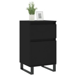 vidaXL Dressoirs 2 st 40x35x70 cm bewerkt hout zwart