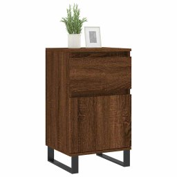 vidaXL Dressoirs 2 st 40x35x70 cm bewerkt hout bruin eikenkleur