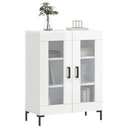 vidaXL Dressoir 69,5x34x90 cm bewerkt hout hoogglans wit