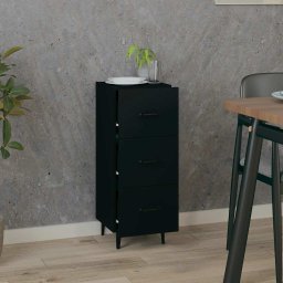 vidaXL Dressoir 34,5x34x90 cm bewerkt hout zwart