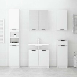 vidaXL Badkamerkast 32x34x188,5 cm bewerkt hout wit