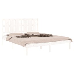 vidaXL Bedframe massief hout wit 150x200 cm