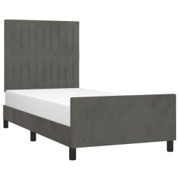 vidaXL Bedframe zonder matras 80x200 cm fluweel donkergrijs