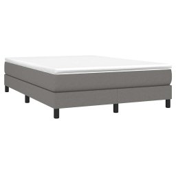vidaXL Boxspring met matras stof donkergrijs 160x200 cm