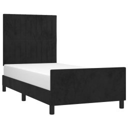 vidaXL Bedframe zonder matras 100x200 cm fluweel zwart
