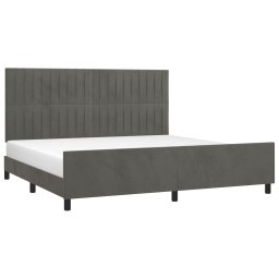 vidaXL Bedframe zonder matras 200x200 cm fluweel donkergrijs