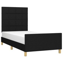 vidaXL Bedframe zonder matras 80x200 cm stof zwart