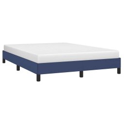 vidaXL Bedframe zonder matras stof blauw 140x200 cm