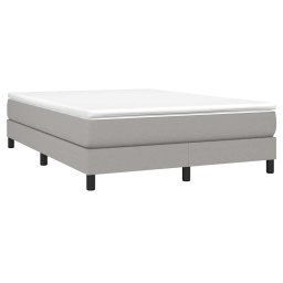 vidaXL Boxspring met matras stof lichtgrijs 160x200 cm