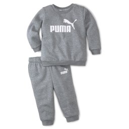 PUMA Minicats Essentials Crew Trainingspak Baby/Peuters Grijs Wit