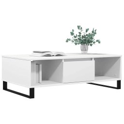 vidaXL Salontafel 104x60x35 cm bewerkt hout wit