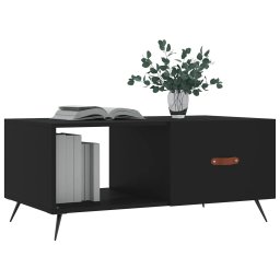 vidaXL Salontafel 90x50x40 cm bewerkt hout zwart