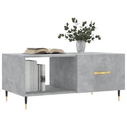 vidaXL Salontafel 90x50x40 cm bewerkt hout betongrijs