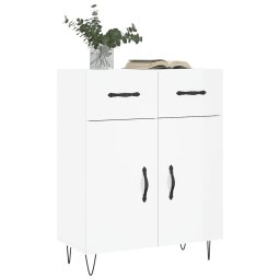 vidaXL Dressoir 69,5x34x90 cm bewerkt hout hoogglans wit