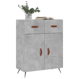 vidaXL Dressoir 69,5x34x90 cm bewerkt hout betongrijs