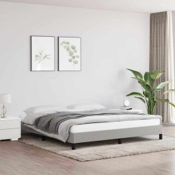 vidaXL Bedframe zonder matras stof lichtgrijs 180x200 cm